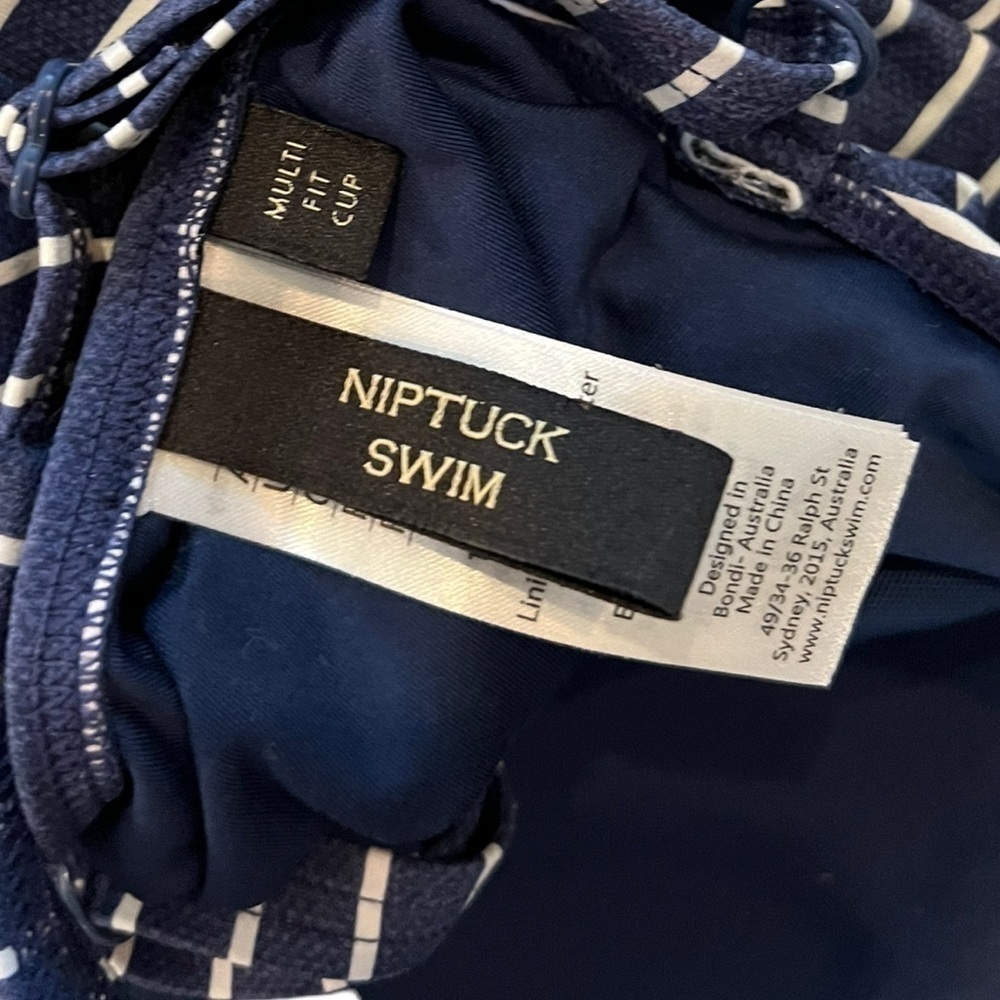 Nip Tuck Blue And White Twist Tummy Control One P… - image 6